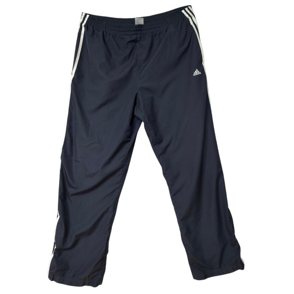 Adidas Men Track Pants Athletic Black White Stripes Joggers‎ Size L G